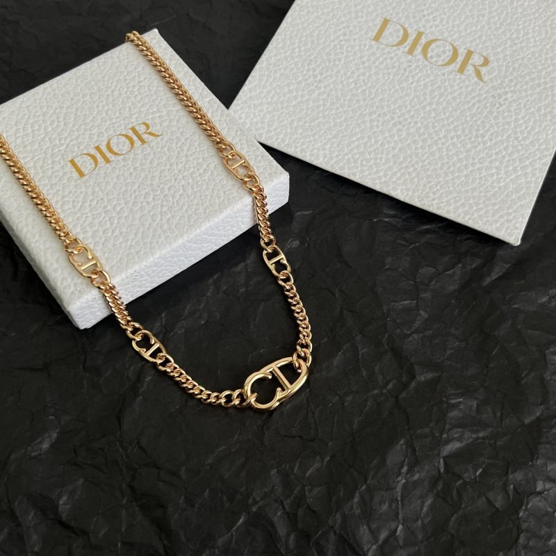 Dior CD Icon necklace gold-tone metal no gemstones 45cm with 5cm extender