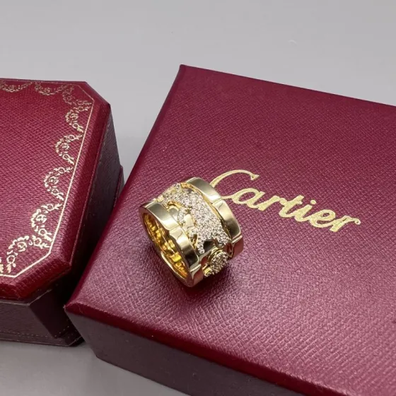 Cartier Panthere de Cartier ring yellow gold clear diamond 54