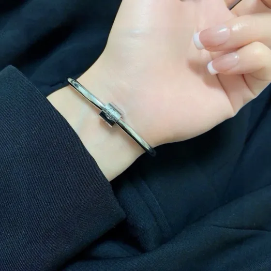 Cartier Love Bangle bracelet 18k gold 18k white gold no gemstones 17