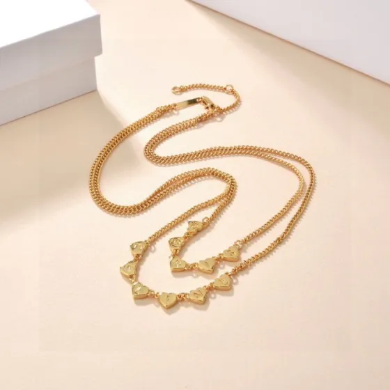 Celine C ur necklace gold brass with gold finish 42cm adjustable to 40cm