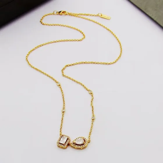 Messika My Twin Toi Moi necklace Yellow gold with clear diamonds 42cm
