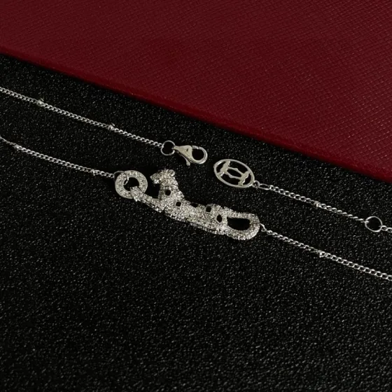 Cartier Panthere de Cartier necklace 18K white gold diamond black onyx 42cm