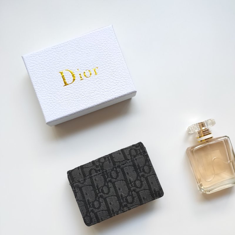 Dior Oblique Saddle Card Holder pendant Black Oblique coated canvas with gold-tone metal hardware 11 7 5 2 5cm