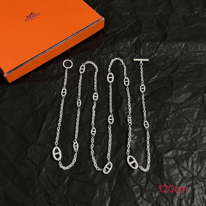 Hermes Farandole necklace silver 120cm