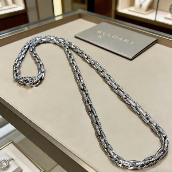 Bvlgari Bvlgari Bvlgari necklace silver-toned 18K white gold no accent stones 50cm