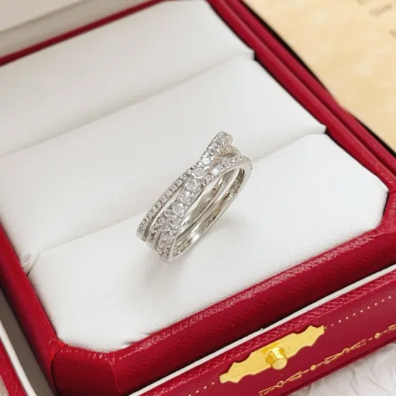 Cartier Etincelle de Cartier ring 18k white gold clear diamond No 7