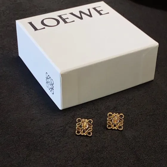 Loewe Anagram earrings gold 1 2cm