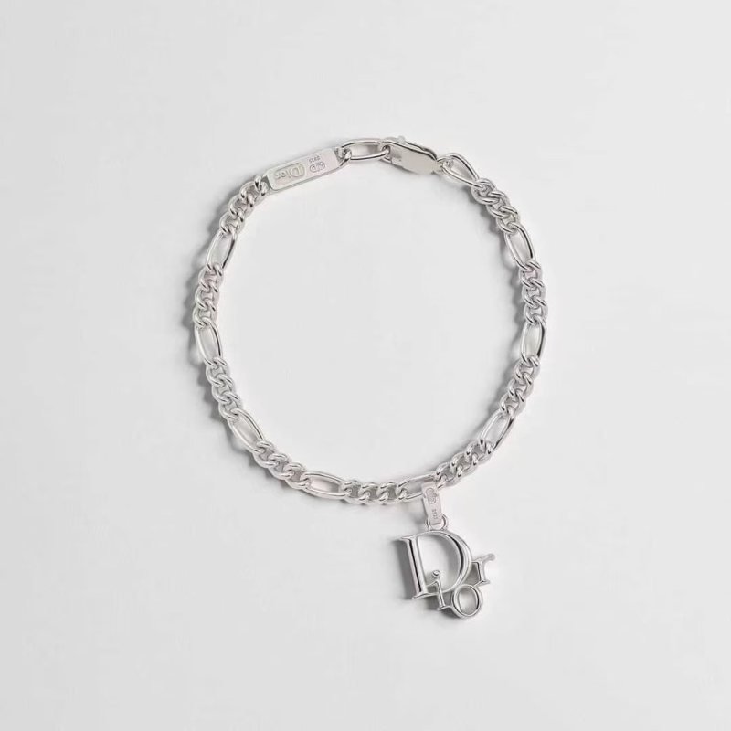 Dior Medieval Dior Logo Charm bracelet Silver-toned brass no accent stones 19cm