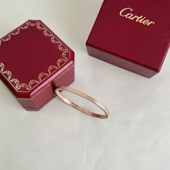 Cartier Love Bangle bracelet Rose gold yellow gold black finish 17