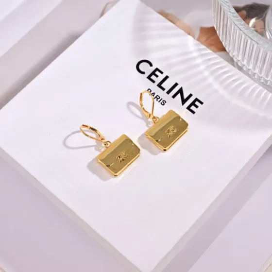 Celine Triomphe Mini Bag Charm Drop Earrings earrings gold-tone metal no accent stones 1 5cm drop length