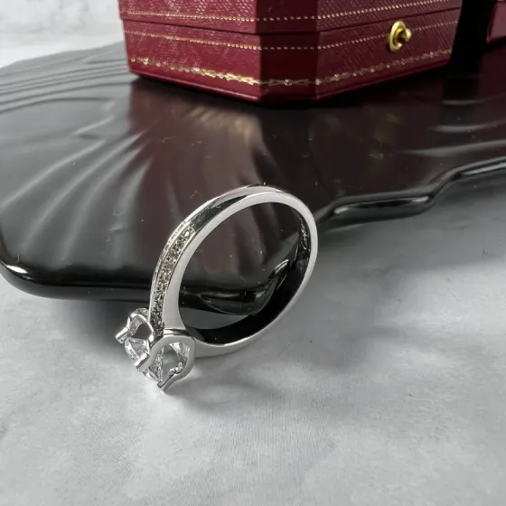 Cartier Solitaire 1895 ring platinum clear diamond US 6