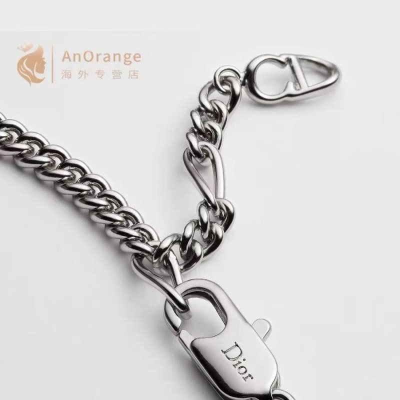Dior CD Icon necklace silver brass 50cm