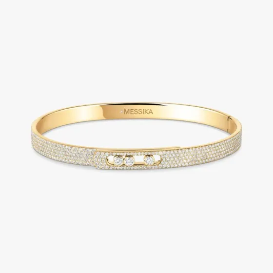Messika Move Noa bracelet 18k yellow gold with pave diamonds 18k white gold with pave diamonds 17cm