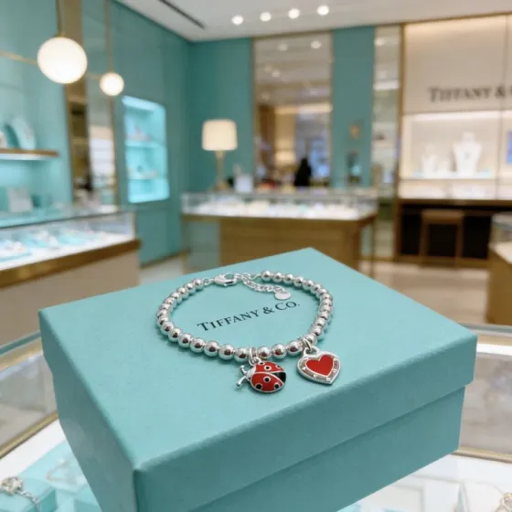 Tiffany Co Return to Tiffany Love Bugs Bead Bracelet bracelet sterling silver with red enamel black enamel accents 17cm with 3cm extender