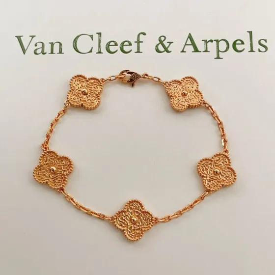 Van Cleef Arpels Alhambra bracelet 18k rose gold 18cm
