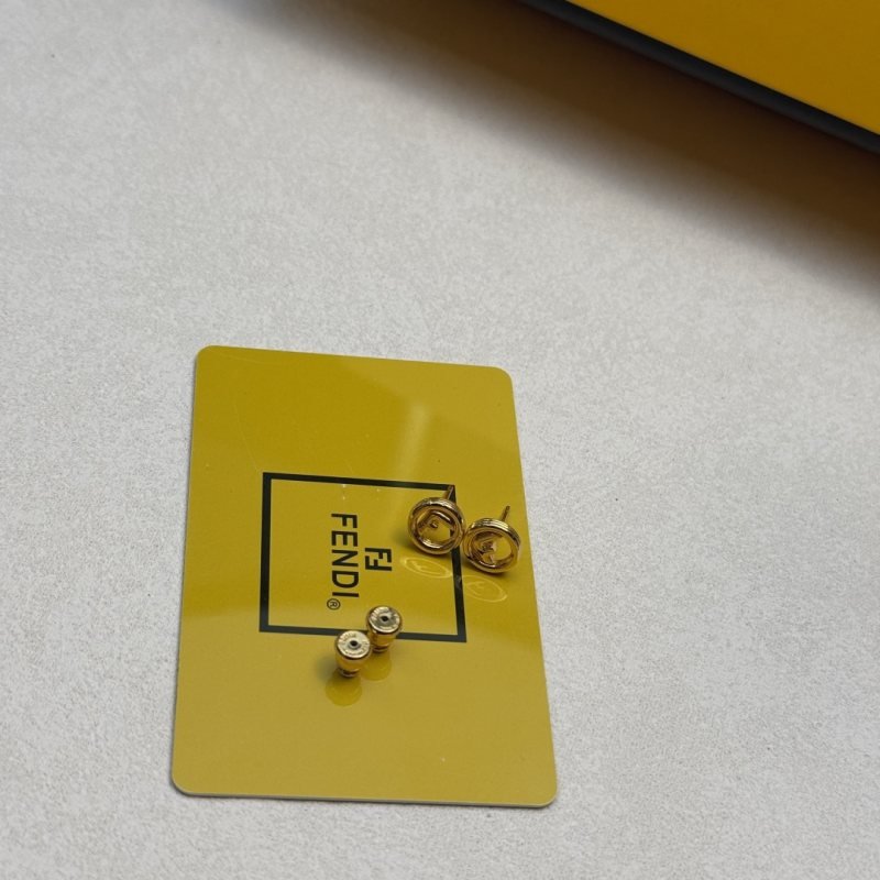 Fendi F is Fendi Logo Stud Earrings earrings gold-tone metal 8mm diameter