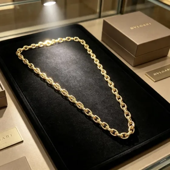 Bvlgari Bvlgari V necklace 18K yellow gold 60cm