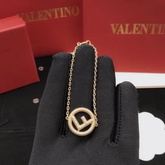 Fendi F is Fendi Crystal Logo Bracelet bracelet gold-tone metal with clear crystal pave 17cm with 2cm extender
