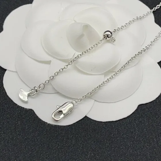 Graff Butterfly Diamond Drop Pendant necklace 18K white gold clear diamond 45cm