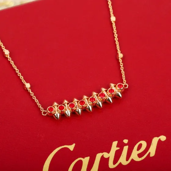 Cartier Clash de Cartier necklace Rose gold with red gemstones 42cm