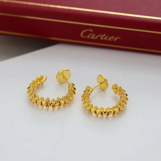Cartier Clash de Cartier earrings 18k yellow gold 18k rose gold 18k white gold no gemstones 12mm hoop diameter