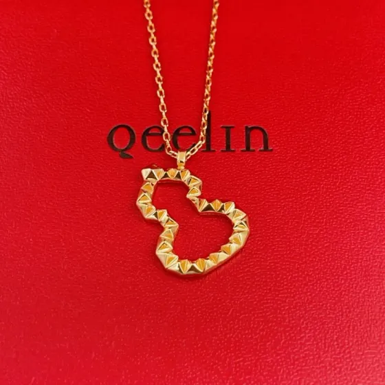 Qeelin Wulu necklace 18K rose gold no gemstones 45cm
