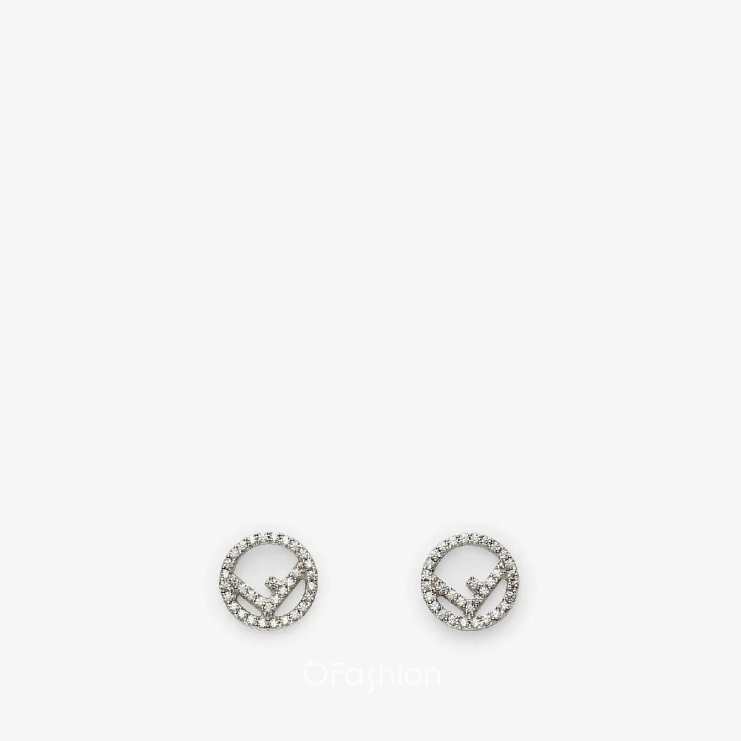 Fendi F is Fendi earrings gold-tone metal with clear crystals rose gold-tone metal with clear crystals silver-tone metal with clear crystals 1cm diameter