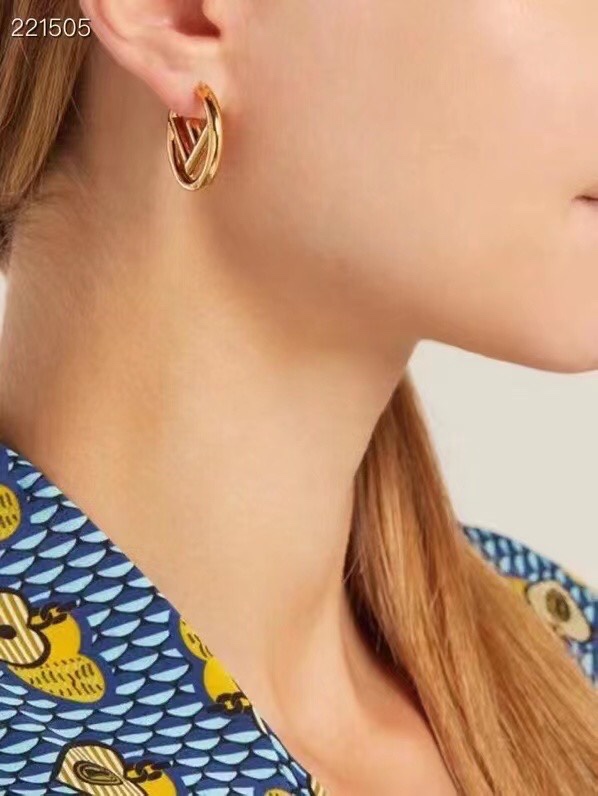 Fendi F Is Fendi earrings gold tone metal 2 5cm diameter