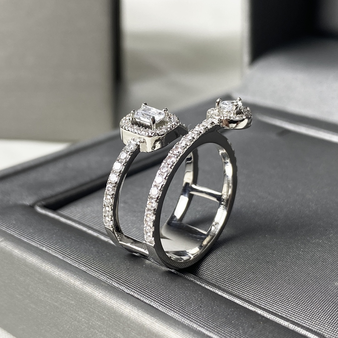 Messika My Twin Toi Moi ring rose gold white gold yellow gold with clear diamonds 6