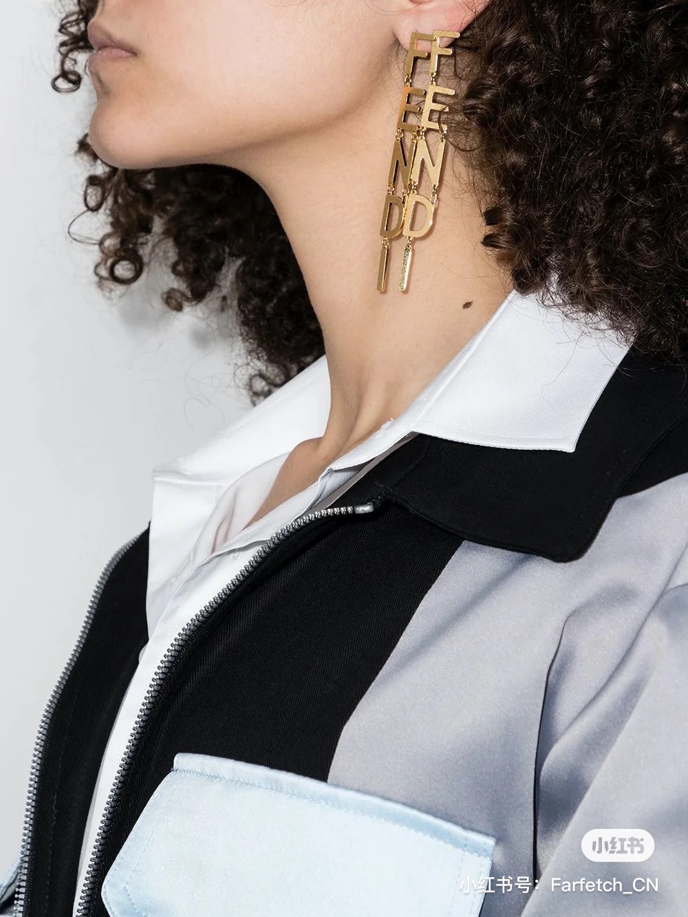 Fendi Fendi Logo Letter Drop Earrings earrings gold-tone metal no accent stones 60mm drop length