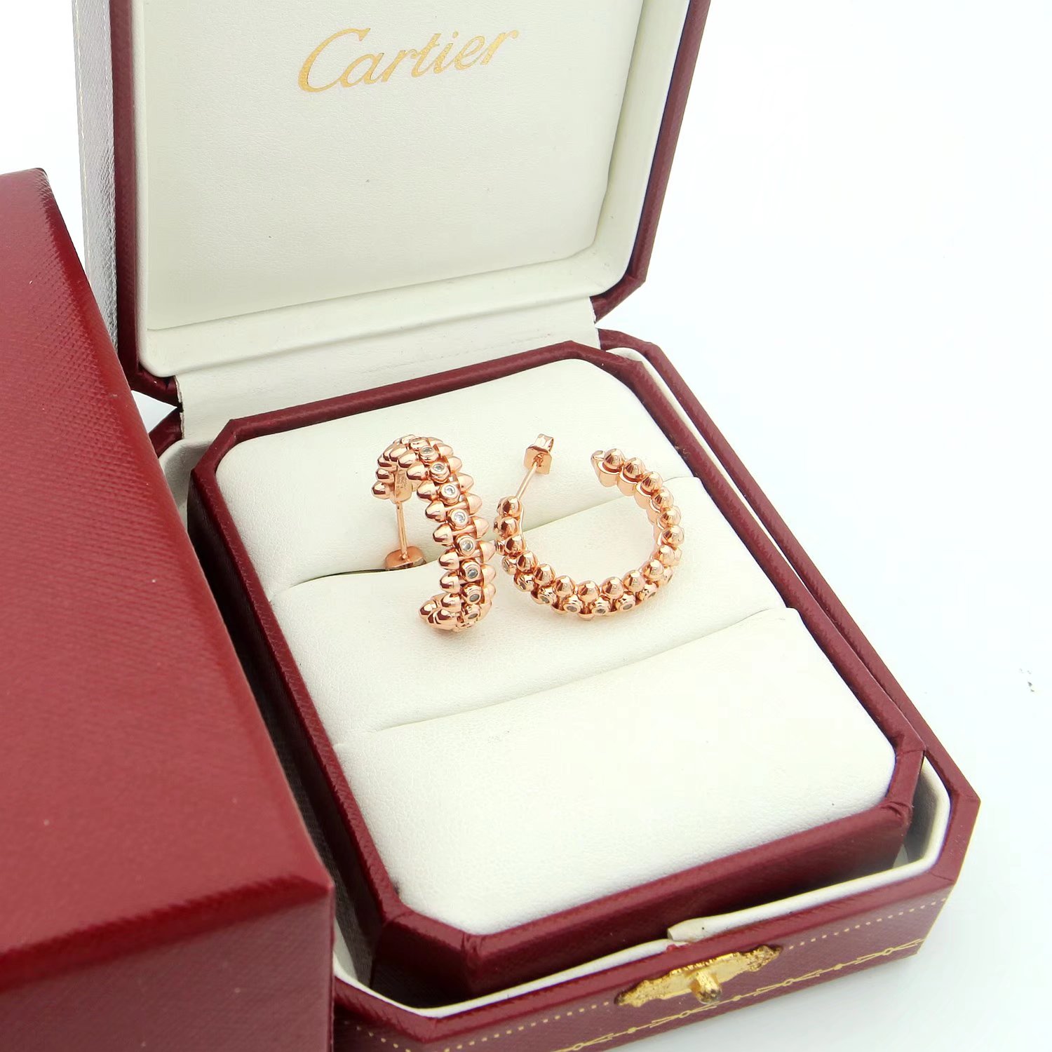 Cartier Clash de Cartier earrings 18K yellow gold clear diamonds 18mm hoop diameter