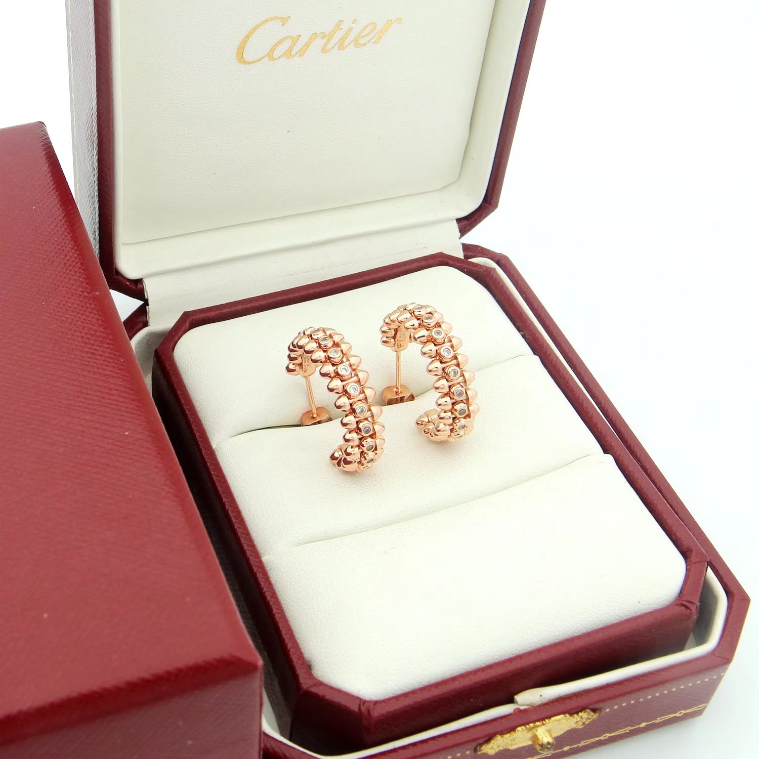 Cartier Clash de Cartier earrings 18K yellow gold clear diamonds 18mm hoop diameter