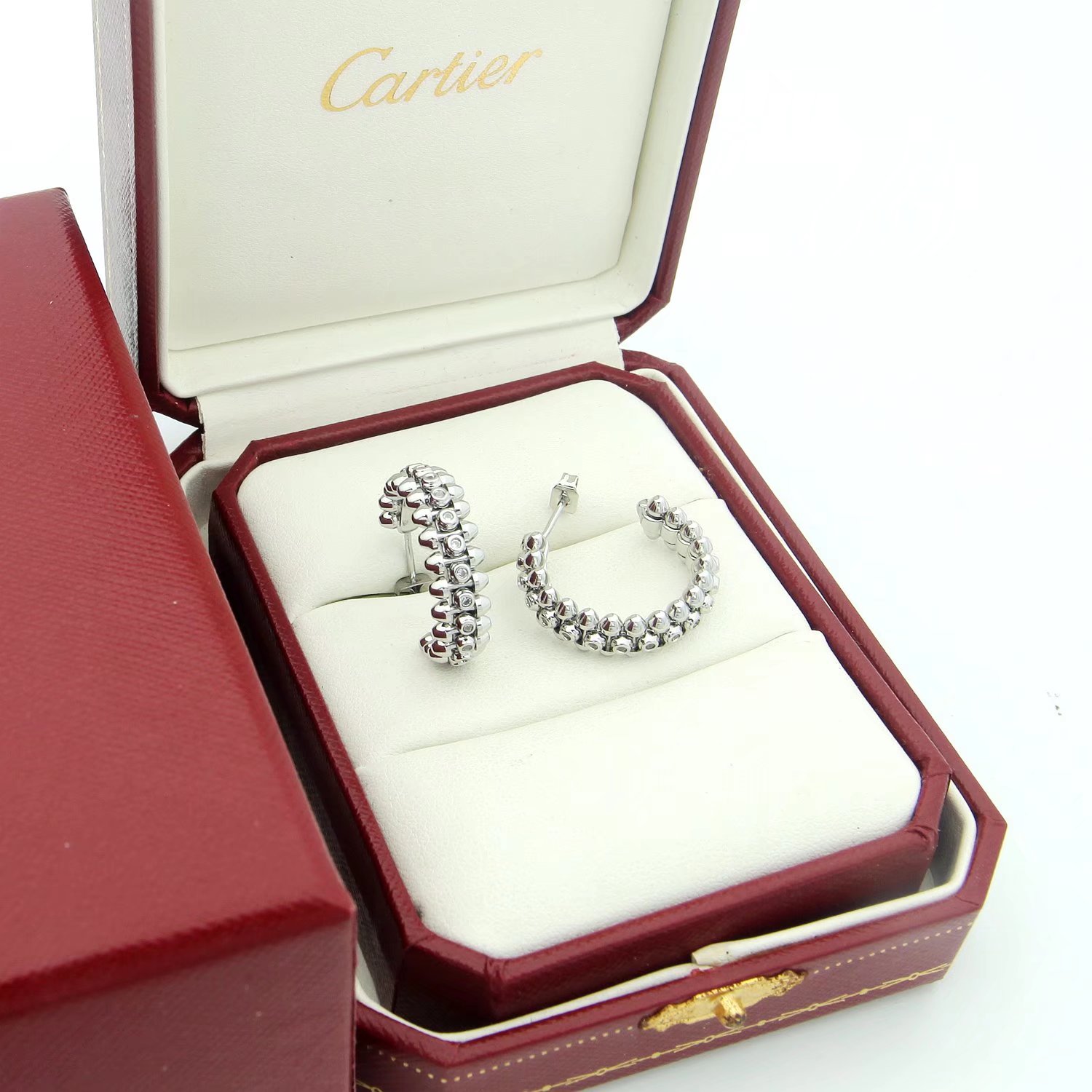 Cartier Clash de Cartier earrings 18K yellow gold clear diamonds 18mm hoop diameter