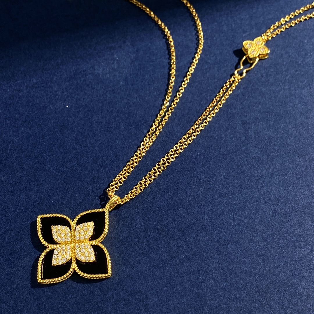 Van Cleef Arpels Venetian Princess necklace Yellow gold with diamond pave available with black onyx blue lapis lazuli white mother-of-pearl turquoise or green malachite inlay 42cm