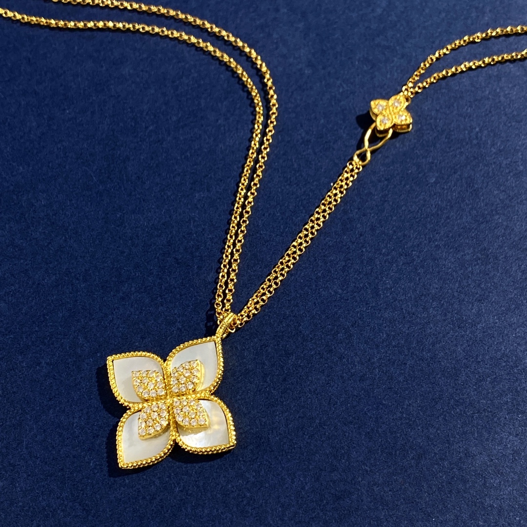 Van Cleef Arpels Venetian Princess necklace Yellow gold with diamond pave available with black onyx blue lapis lazuli white mother-of-pearl turquoise or green malachite inlay 42cm