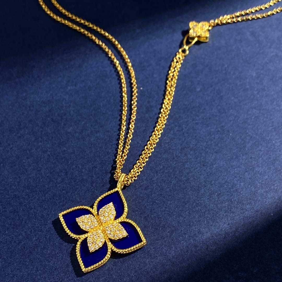 Van Cleef Arpels Venetian Princess necklace Yellow gold with diamond pave available with black onyx blue lapis lazuli white mother-of-pearl turquoise or green malachite inlay 42cm