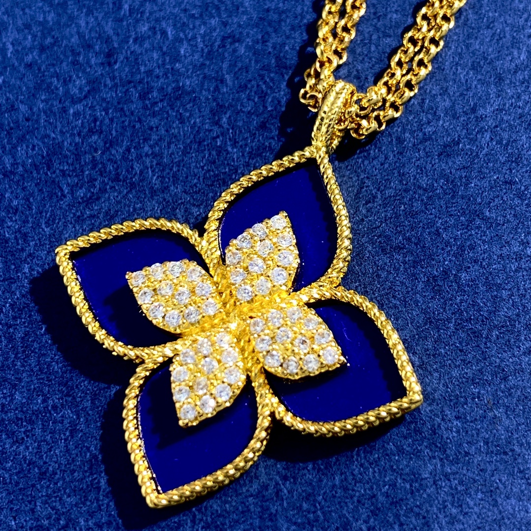 Van Cleef Arpels Venetian Princess necklace Yellow gold with diamond pave available with black onyx blue lapis lazuli white mother-of-pearl turquoise or green malachite inlay 42cm