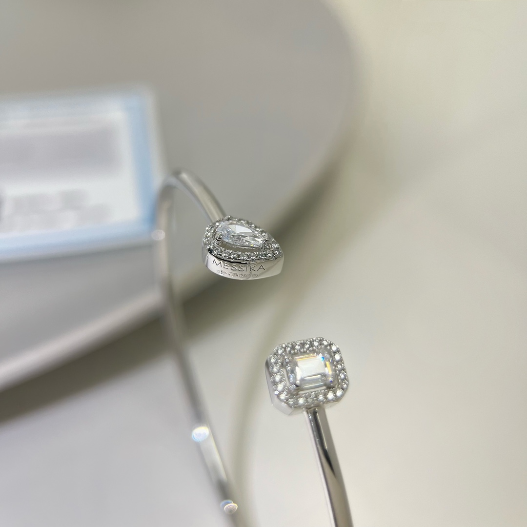 Messika My Twin bracelet white gold with clear diamonds 17