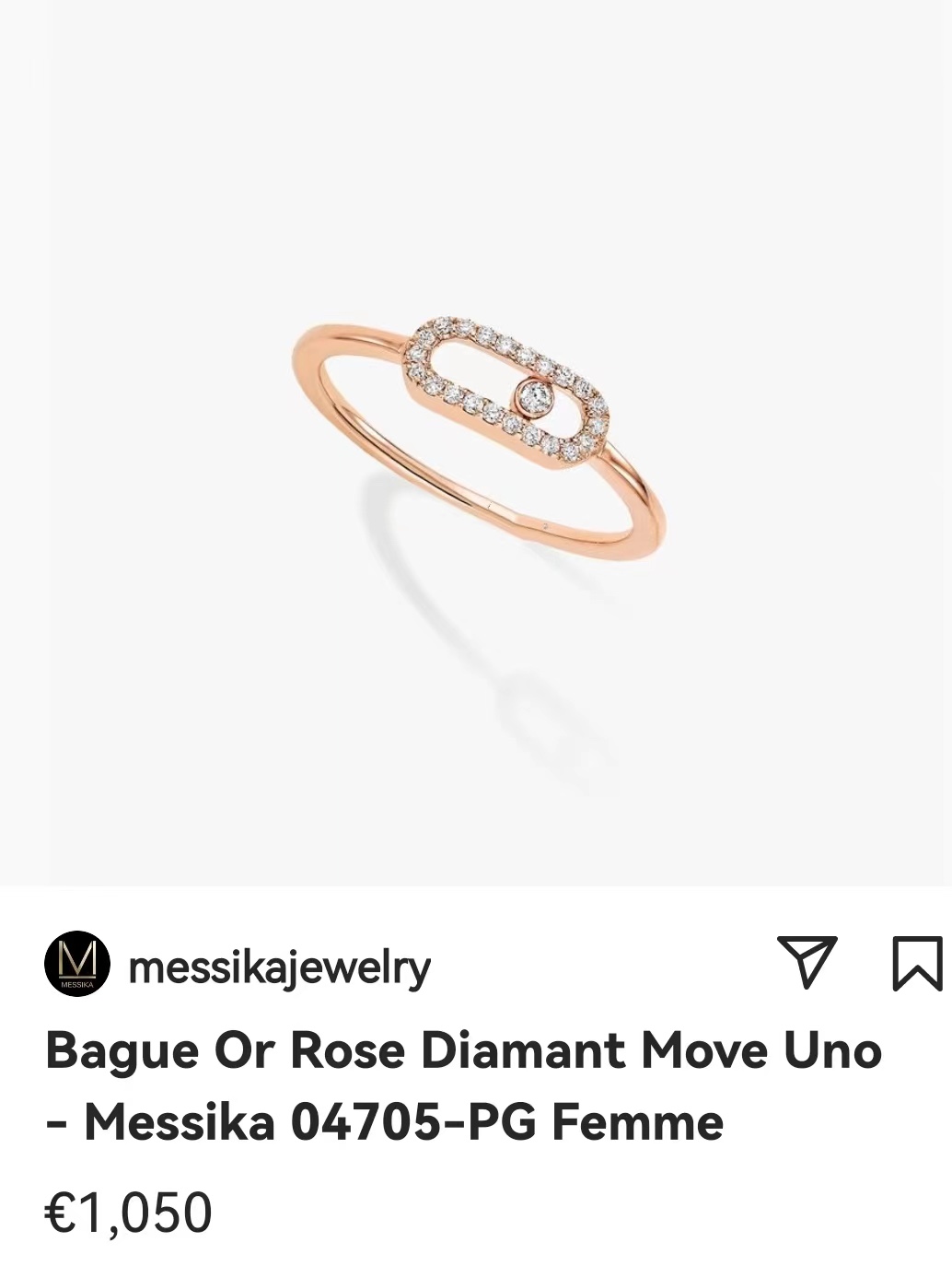 Messika Move Uno ring Yellow gold white gold rose gold with diamonds 6 7 8