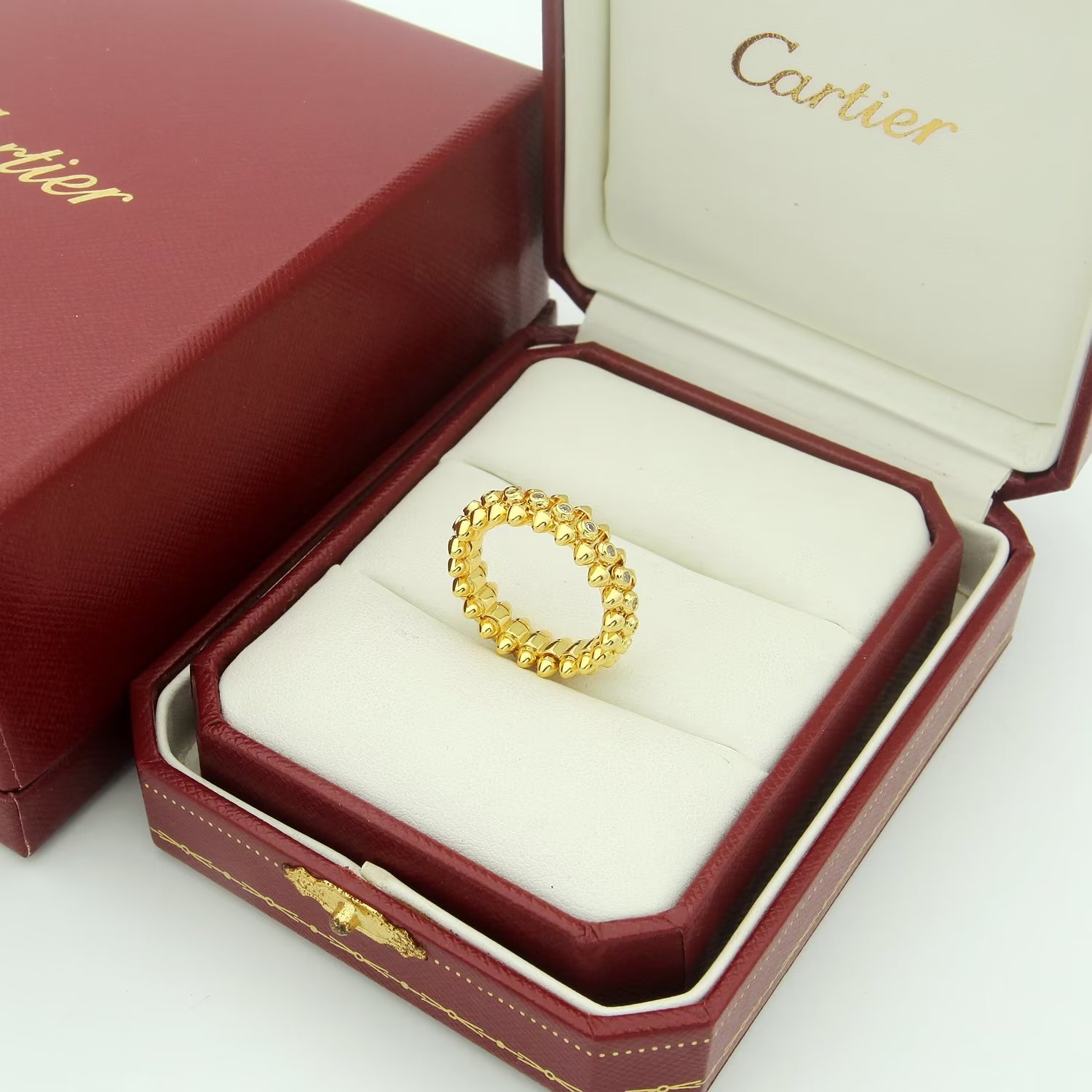 Cartier Clash de Cartier ring 18K yellow gold 18K rose gold 18K white gold diamond accents 6 7 8 9