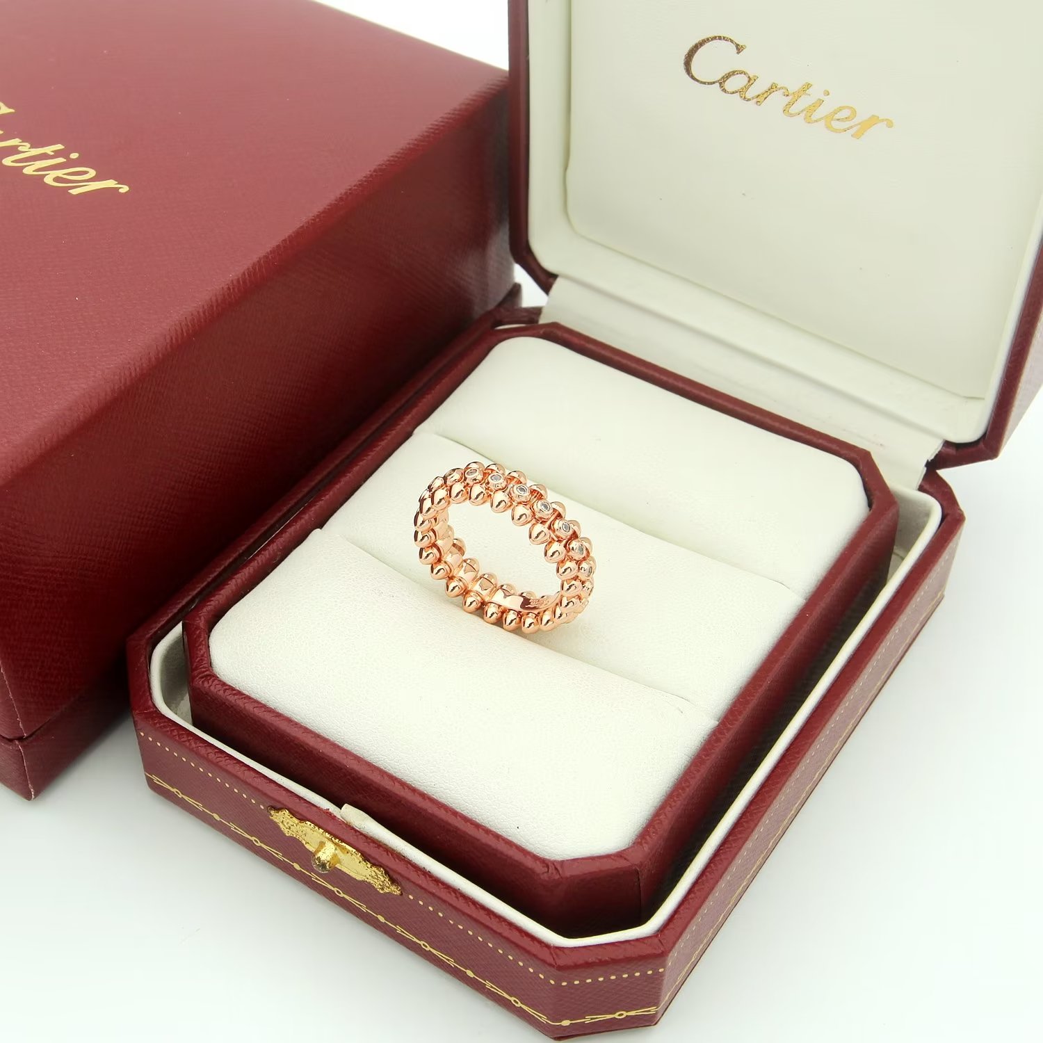 Cartier Clash de Cartier ring 18K yellow gold 18K rose gold 18K white gold diamond accents 6 7 8 9