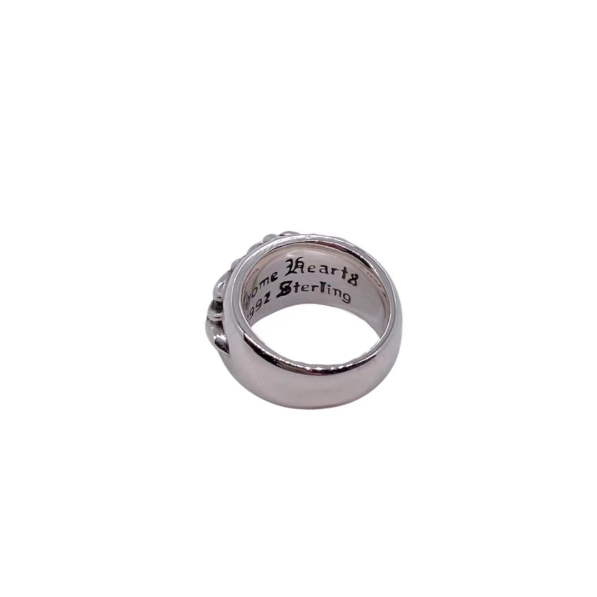 Chrome Hearts Floral Cross Pave Diamond Ring ring Sterling silver with clear diamond accents US 8