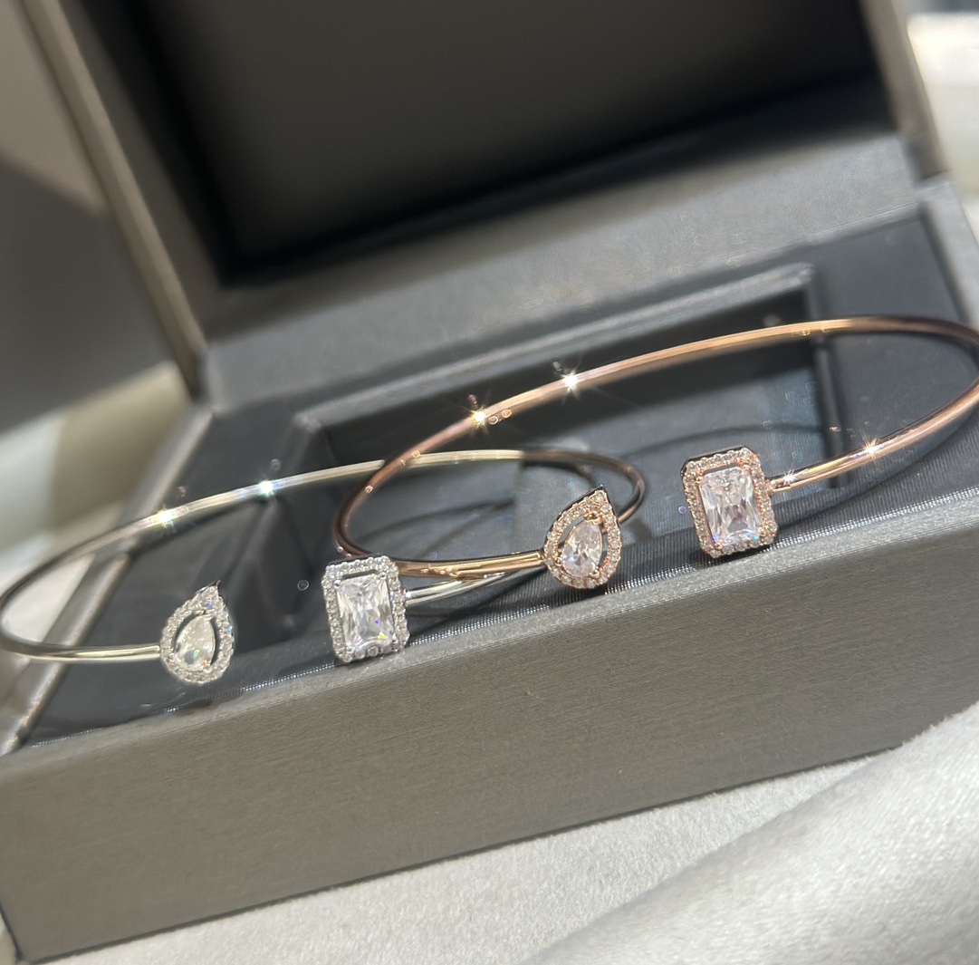 Messika My Twin Toi Moi bracelet 18k rose gold 18k white gold with clear diamond accents 17cm
