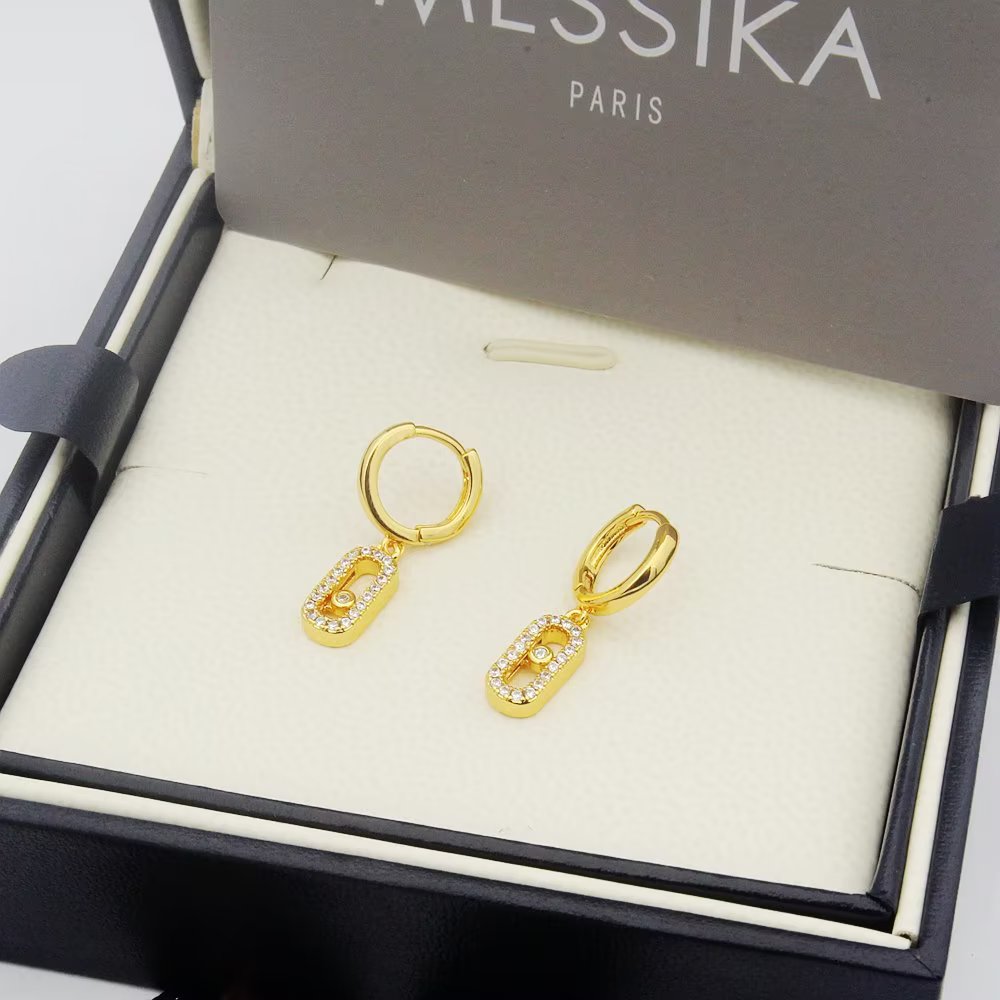 Messika Move Uno Hoop earrings Available in white gold rose gold yellow gold metal options with clear diamond accents 12mm hoop diameter