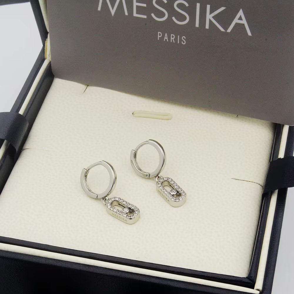 Messika Move Uno Hoop earrings Available in white gold rose gold yellow gold metal options with clear diamond accents 12mm hoop diameter