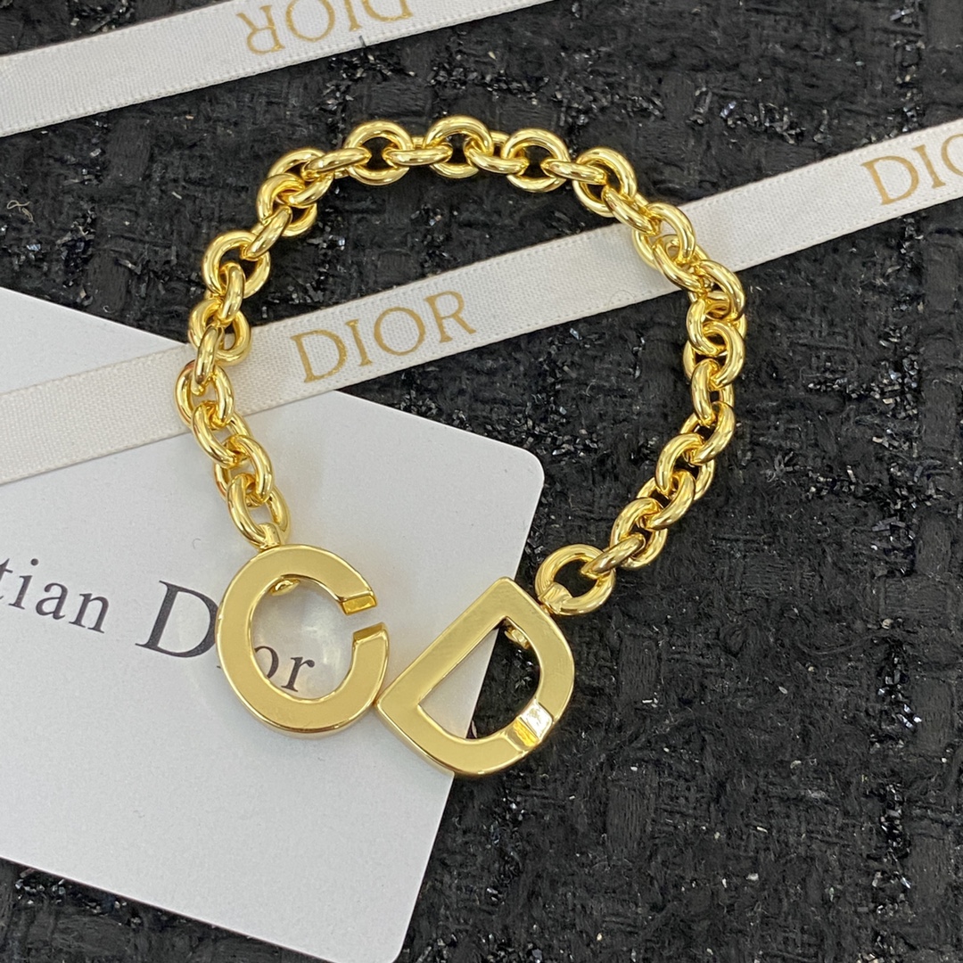 Dior CD Lock bracelet gold-tone metal 17cm