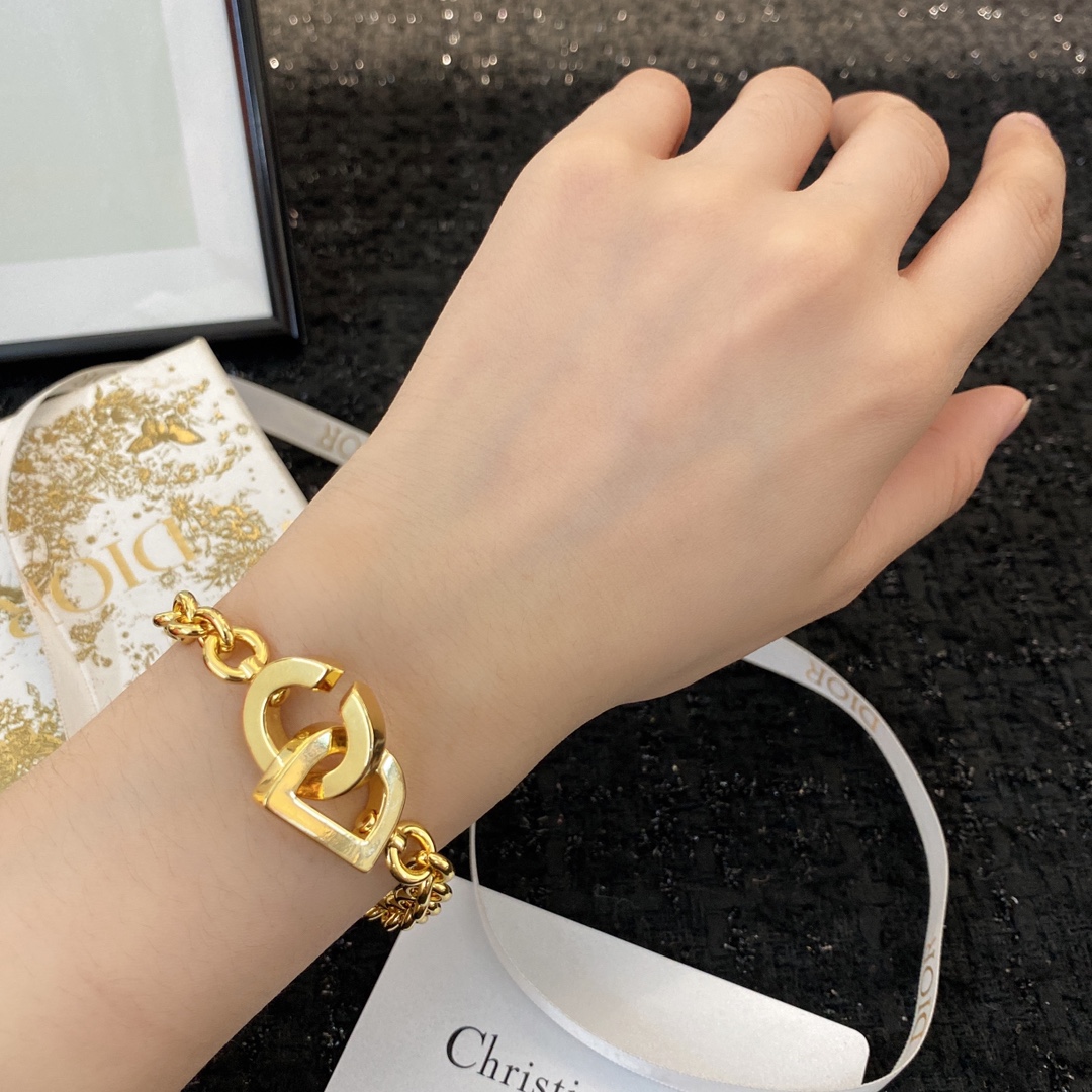 Dior CD Lock bracelet gold-tone metal 17cm