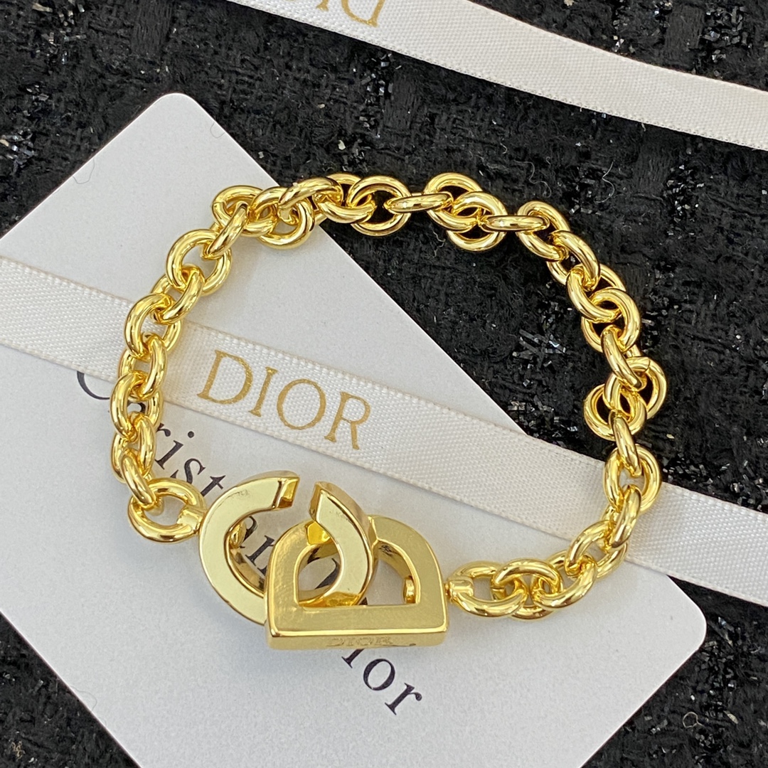 Dior CD Lock bracelet gold-tone metal 17cm