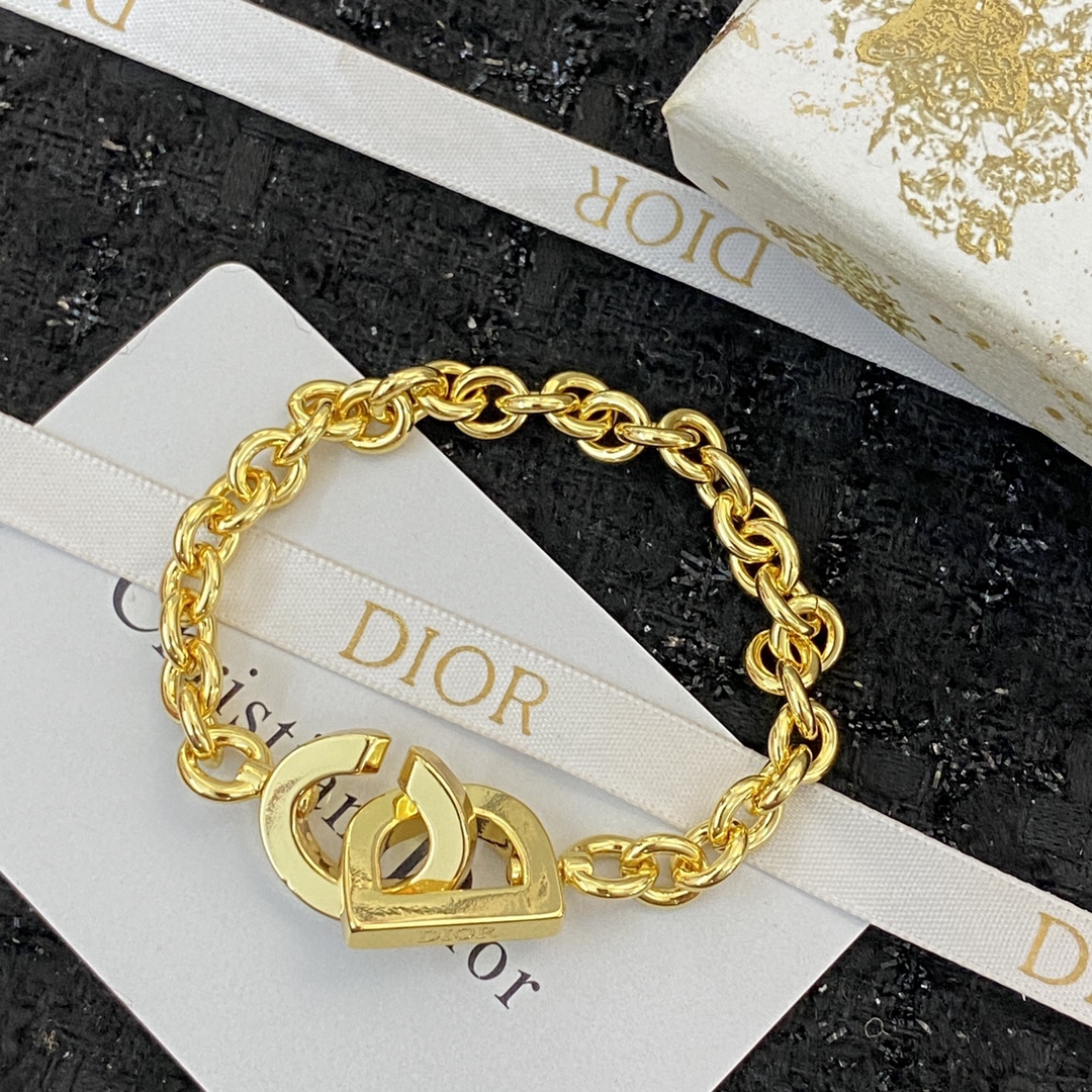 Dior CD Lock bracelet gold-tone metal 17cm