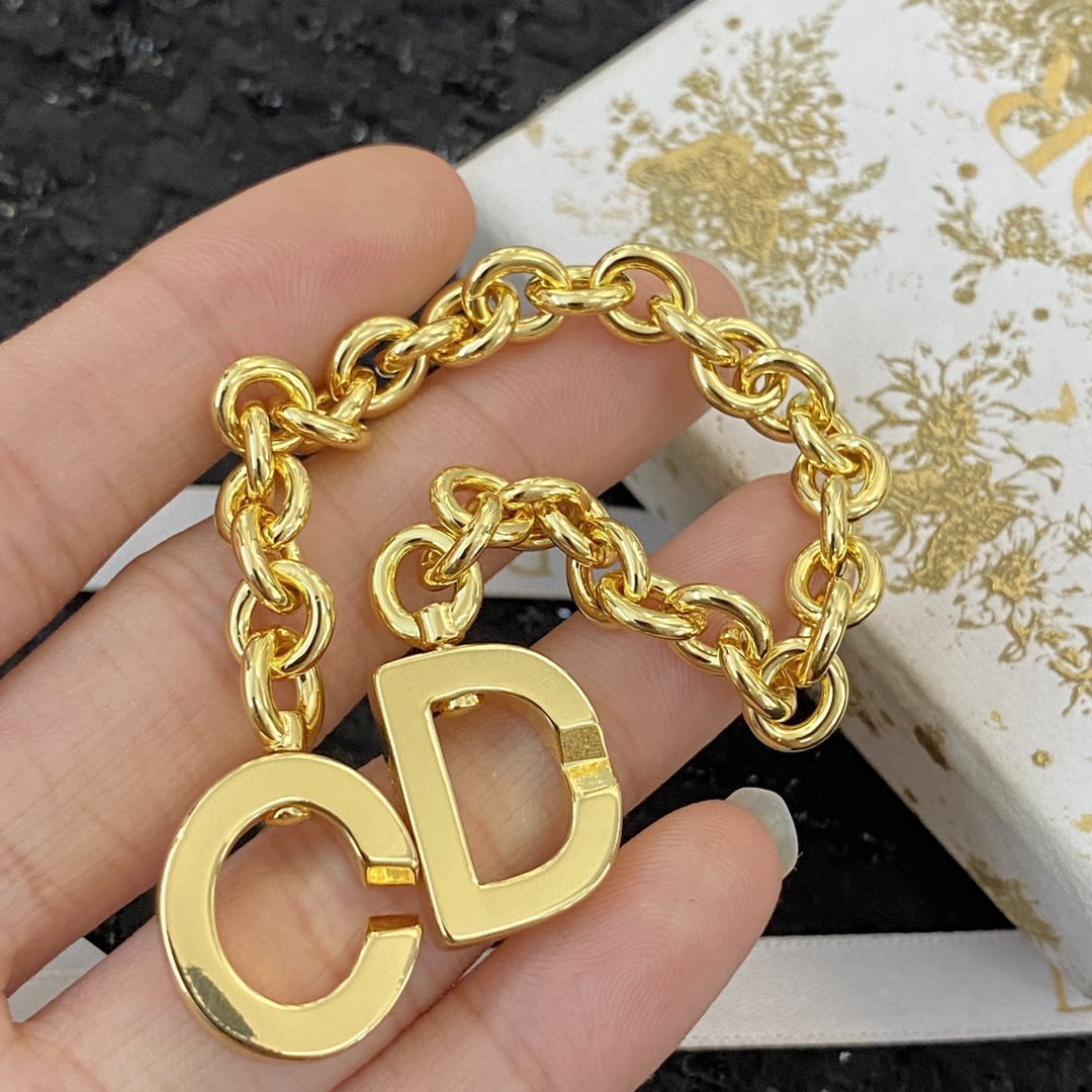 Dior CD Lock bracelet gold-tone metal 17cm